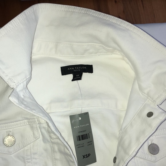 Ann Taylor Petite Tie Sleeve Denim Jacket - Picture 6 of 10